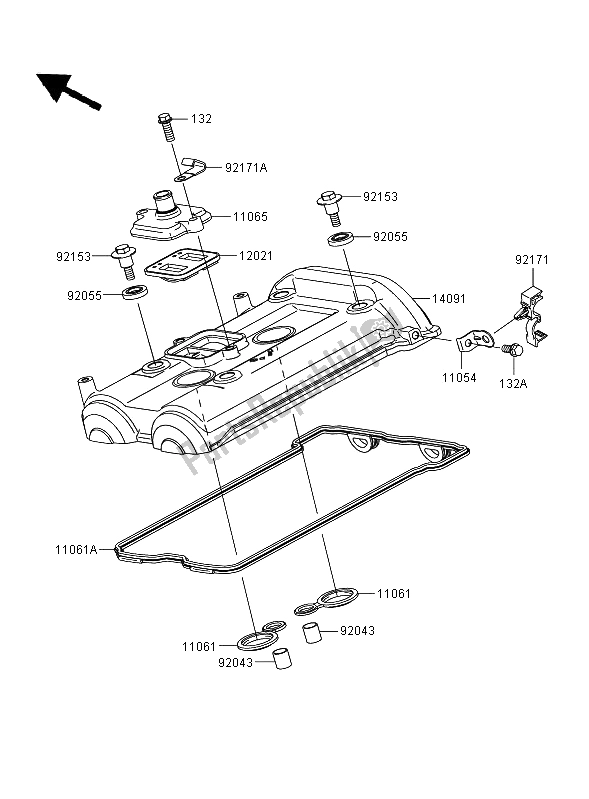 Tutte le parti per il Coperchio Della Testata del Kawasaki Versys ABS 650 2009