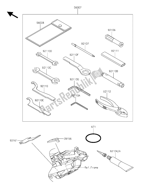 All parts for the Owners Tools of the Kawasaki Z 250 SL ABS 2015