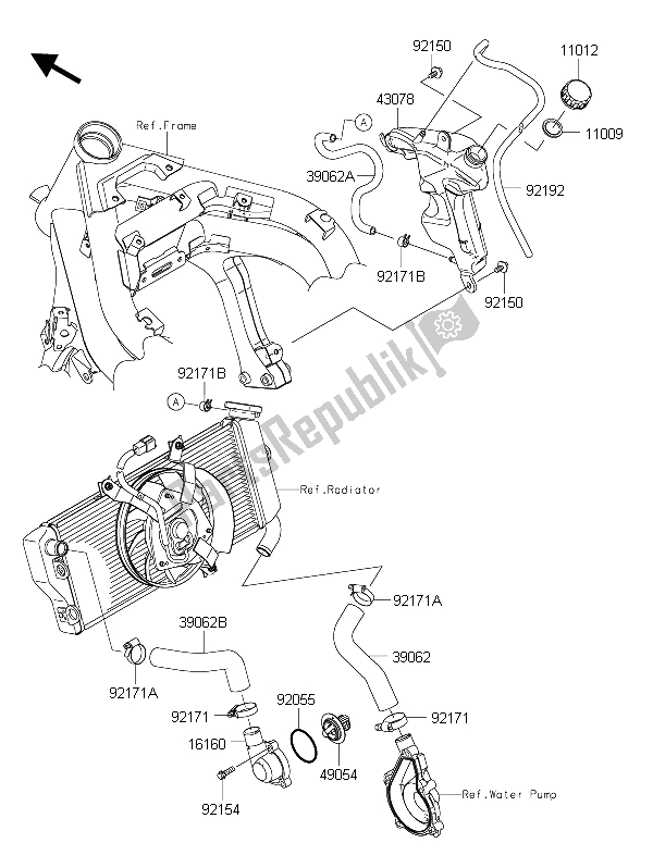 Wszystkie części do Wodoci? G Kawasaki ER 6N 650 2015