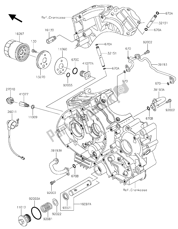 All parts for the Oil Filter of the Kawasaki Vulcan 900 Classic 2015