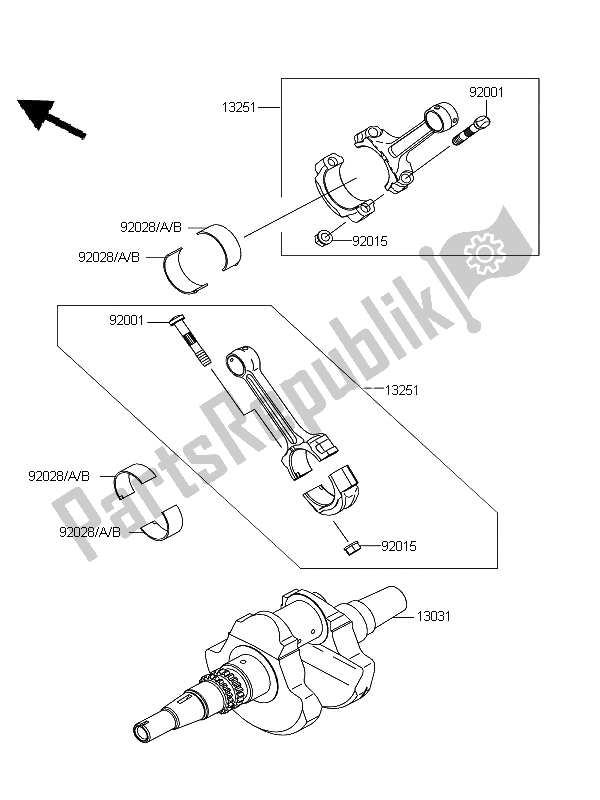 Wszystkie części do Wa? Korbowy Kawasaki KFX 700 2009