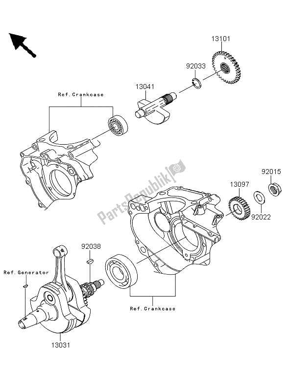 Wszystkie części do Wa? Korbowy Kawasaki KLX 250 2011