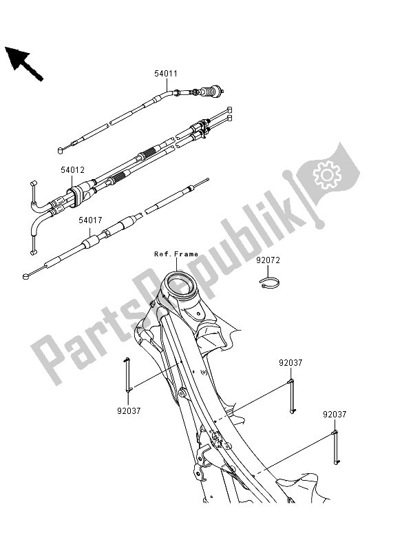 Wszystkie części do Kable Kawasaki KLX 450R 2008