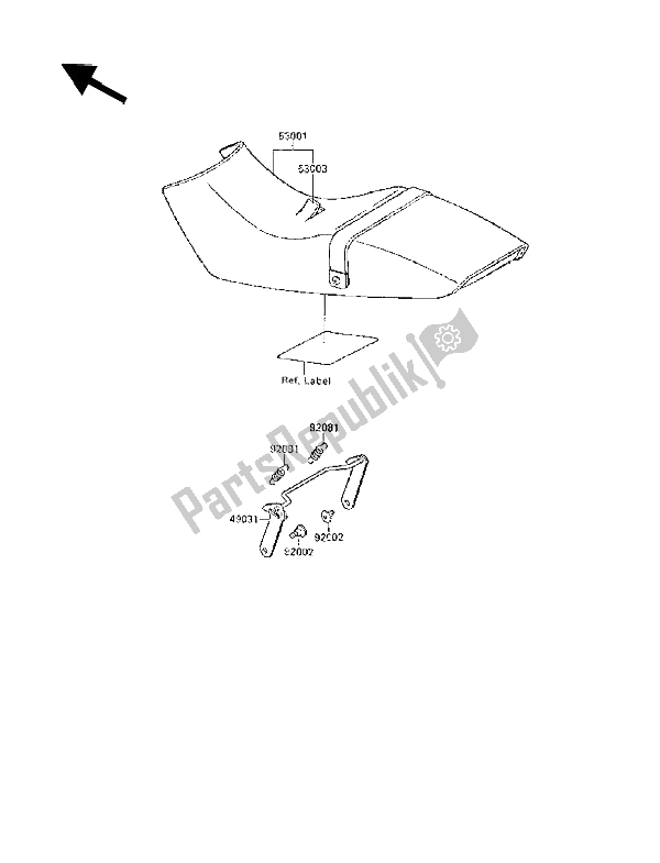 Tutte le parti per il Posto A Sedere del Kawasaki GPX 250R 1988