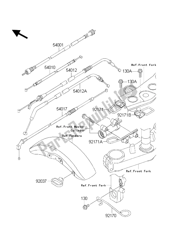 Tutte le parti per il Cavi del Kawasaki ZXR 1200S 2004