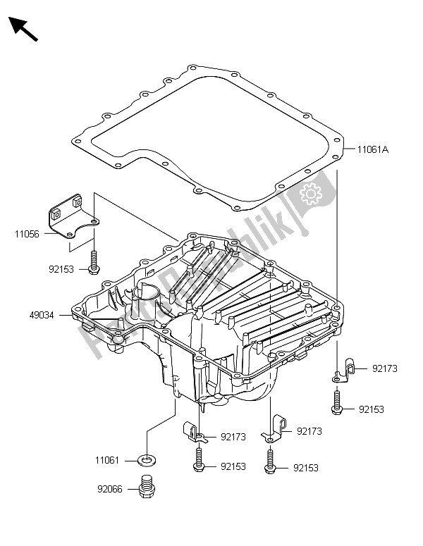 Todas las partes para Colector De Aceite de Kawasaki Z 800 ABS BDS 2013