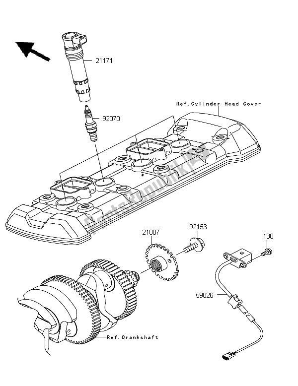 All parts for the Ignition System of the Kawasaki Z 1000 SX ABS 2011