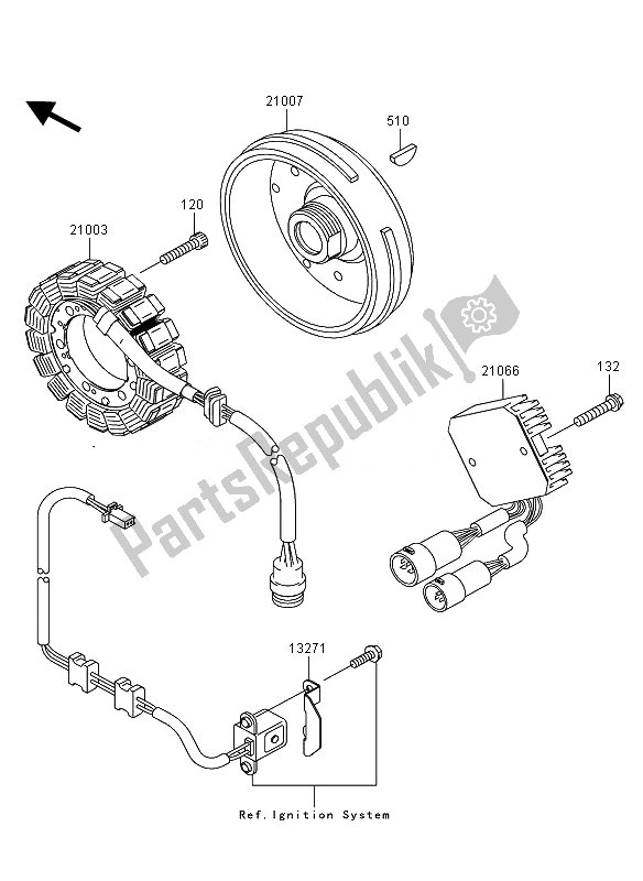 Todas las partes para Generador de Kawasaki KVF 360 4X4 2010