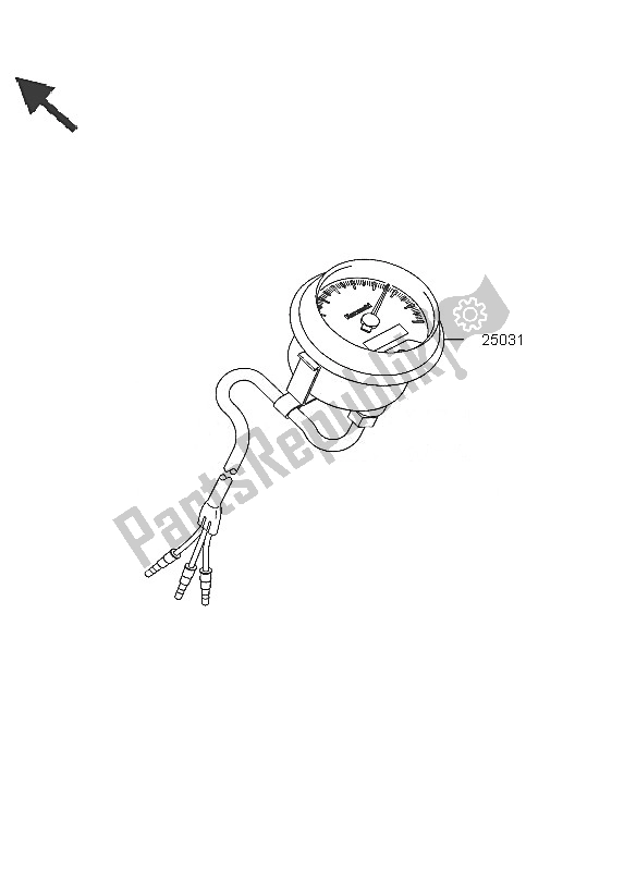 All parts for the Meter of the Kawasaki KVF 360 2005