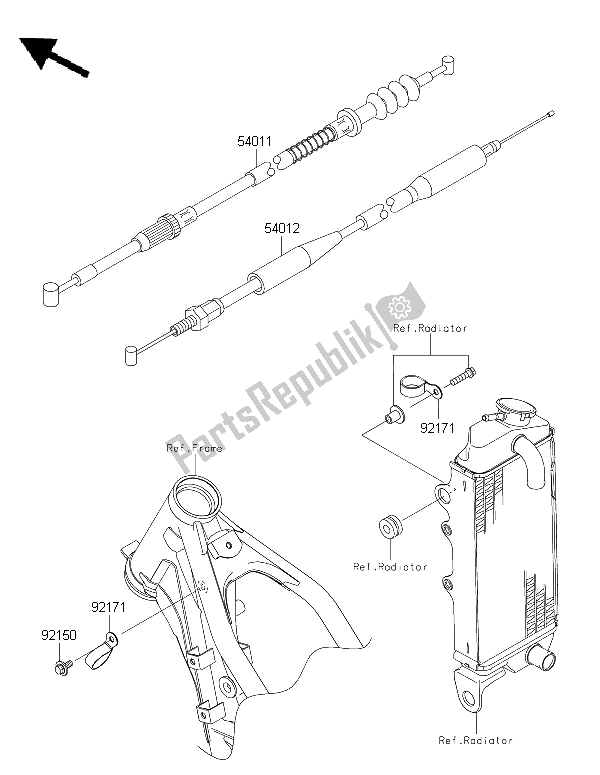 Wszystkie części do Kable Kawasaki KX 85 LW 2015