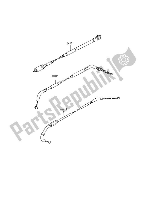 All parts for the Cables of the Kawasaki GPZ 550 1989