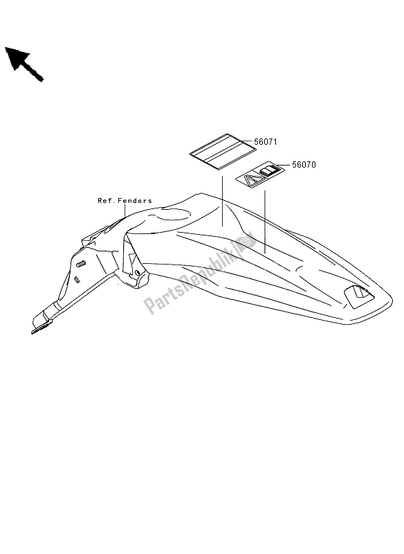 All parts for the Labels of the Kawasaki KLX 450R 2008