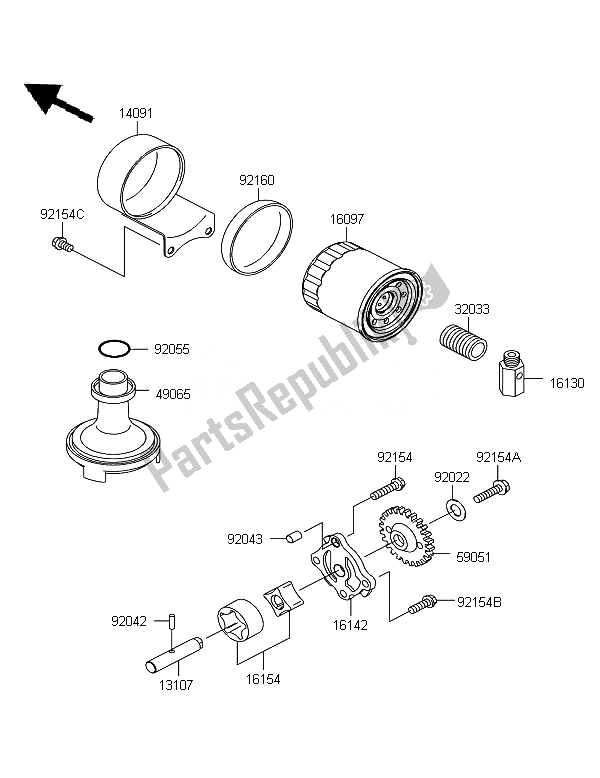 Toutes les pièces pour le La Pompe à Huile du Kawasaki W 800 2011