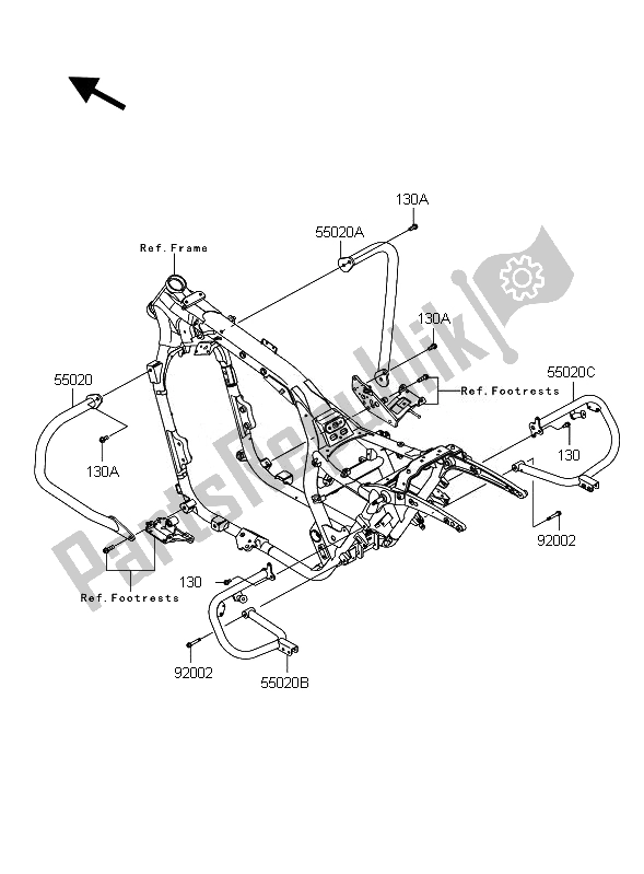 Toutes les pièces pour le Garde du Kawasaki VN 1700 Classic Tourer ABS 2010