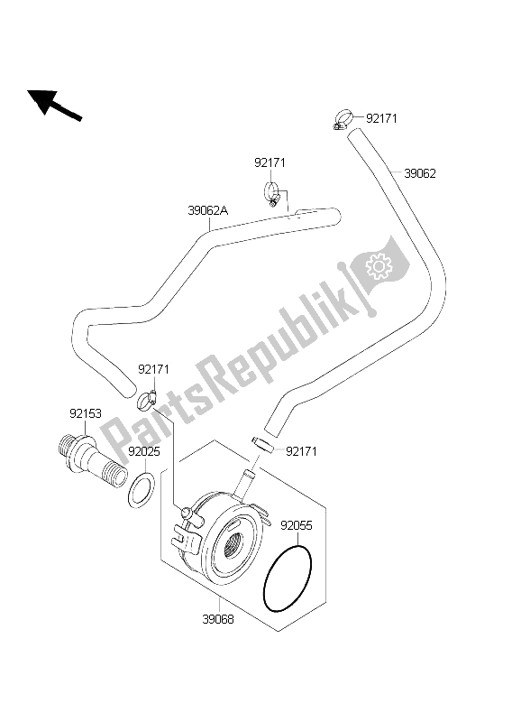 Todas las partes para Enfriador De Aceite de Kawasaki Ninja ZX 6R 600 2003