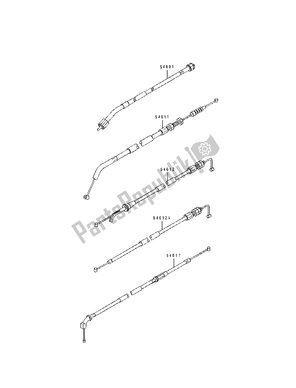 Tutte le parti per il Cavo del Kawasaki GPZ 500S 1992