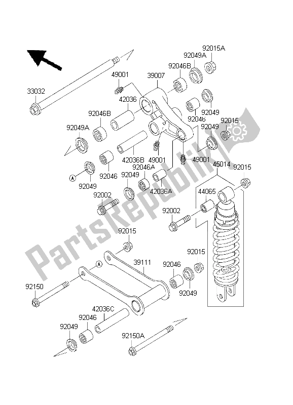 Todas as partes de Suspensão E Amortecedor do Kawasaki VN 800 Drifter 1999