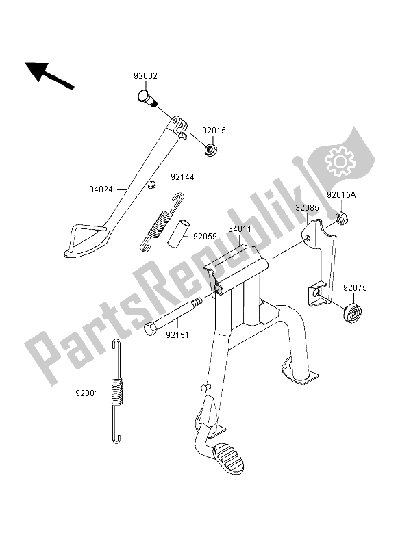 Todas as partes de Ficar do Kawasaki ER 500 1998