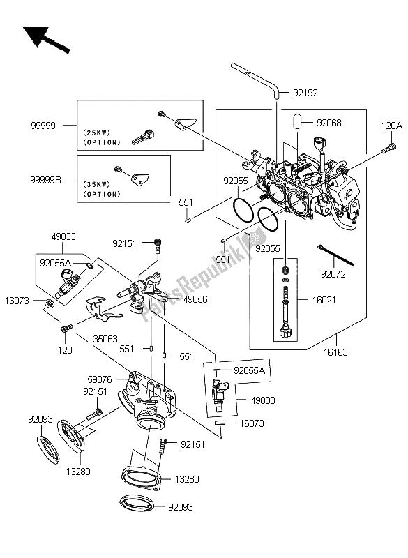 All parts for the Throttle of the Kawasaki VN 900 Custom 2008