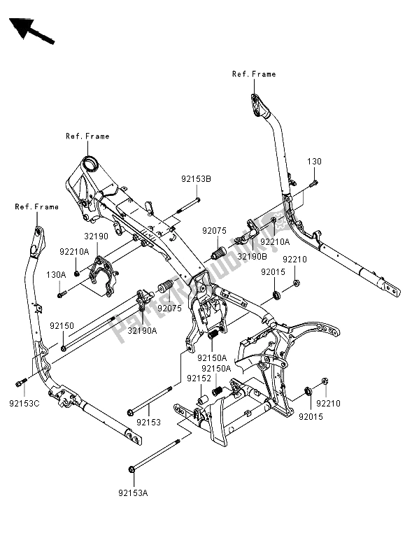 Todas las partes para Montaje Del Motor de Kawasaki VN 2000 2006