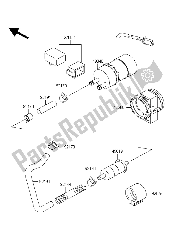 Tutte le parti per il Pompa Di Benzina del Kawasaki ZZR 600 2004