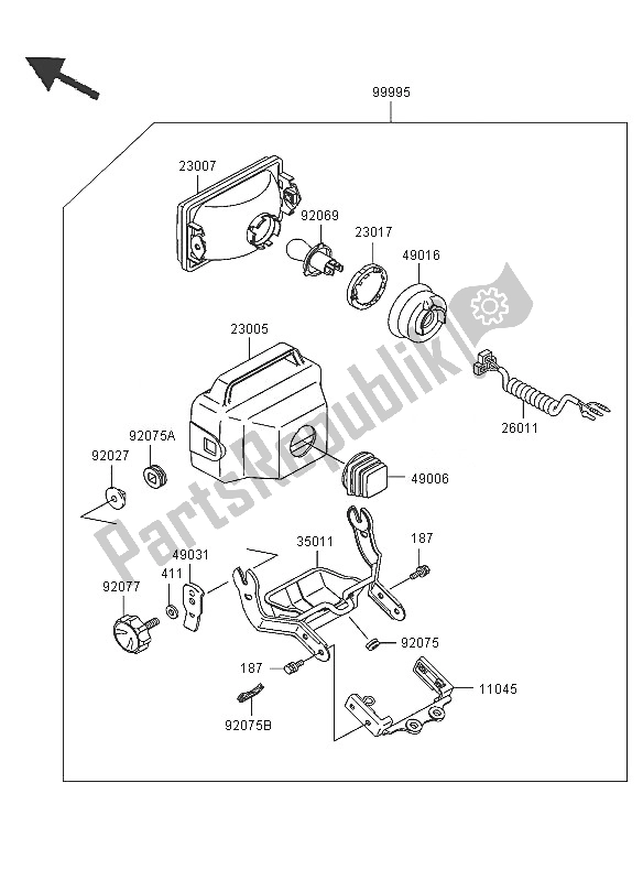 Toutes les pièces pour le Pièces En Option du Kawasaki KLF 300 2005