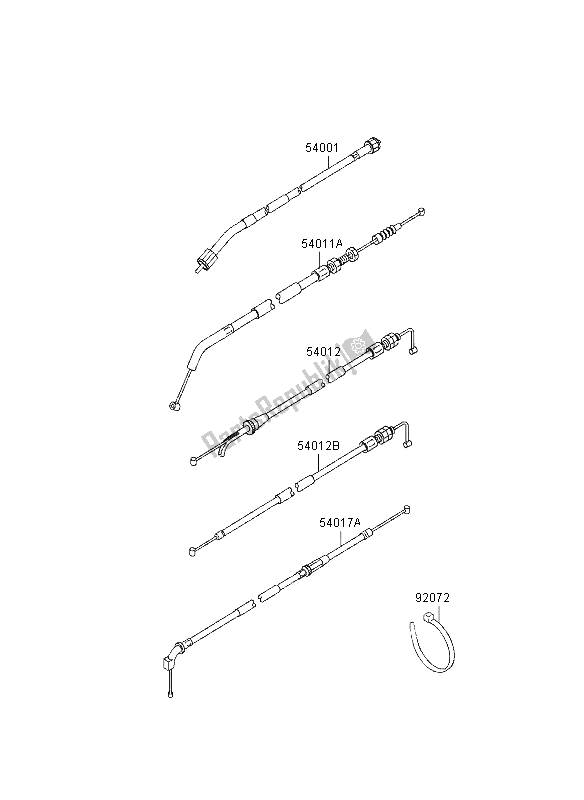 All parts for the Cables of the Kawasaki GPZ 500S UK 1995
