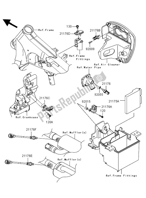 All parts for the Fuel Injection of the Kawasaki VN 900 Classic 2009