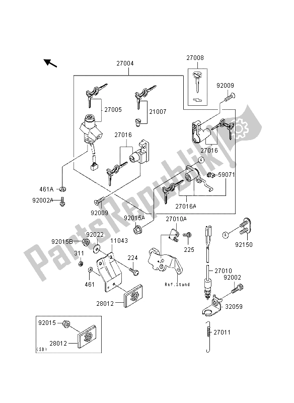 Todas las partes para Switch De Ignición de Kawasaki GPZ 500S UK 1995