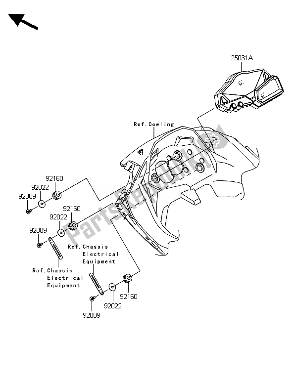 All parts for the Meter(s) of the Kawasaki Ninja 300 ABS 2014