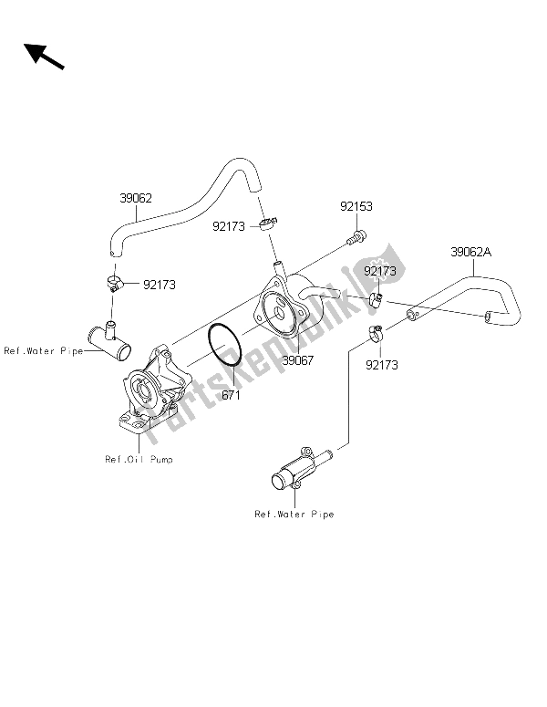 Tutte le parti per il Radiatore Dell'olio del Kawasaki Ninja ZX 6R 600 2015