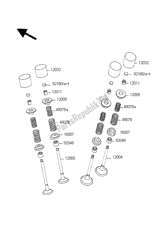 Toutes les pièces pour le Soupape du Kawasaki Ninja ZX 7R 750 1998