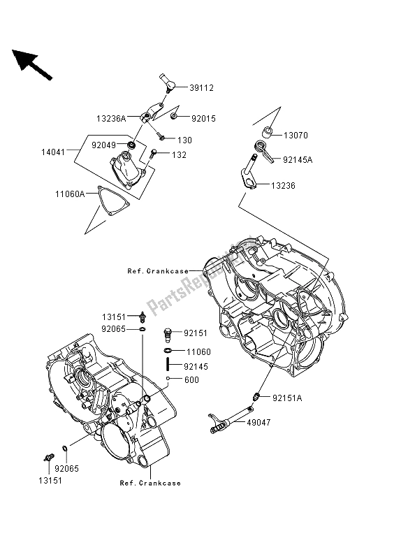 All parts for the Gear Change Mechanism of the Kawasaki KVF 360 4X4 2012