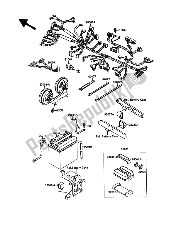 All parts for the Electrical Equipment of the Kawasaki VN 15 1500 1989