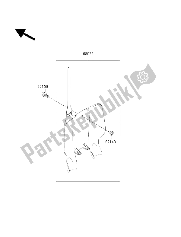 Todas las partes para Accesorio de Kawasaki KX 500 2001