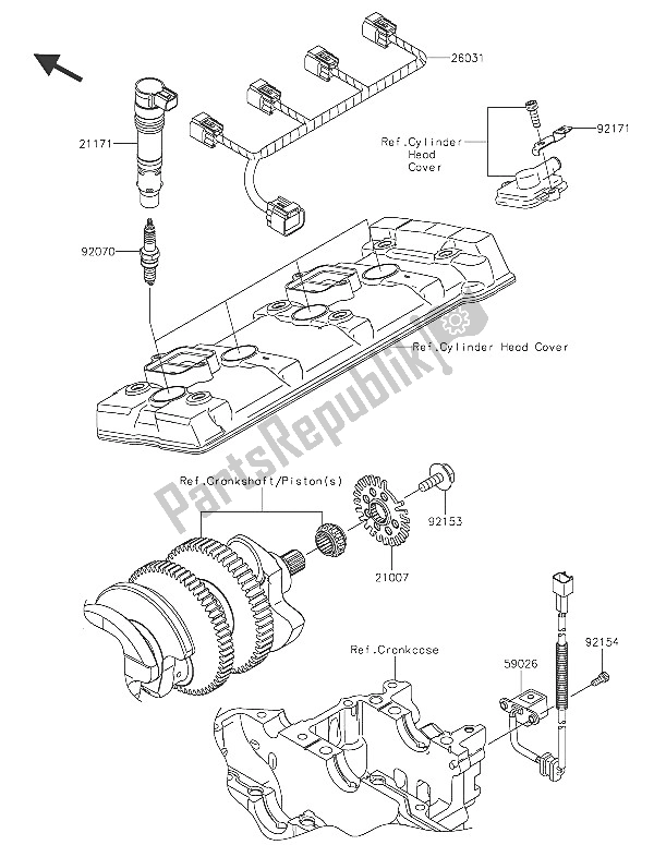 All parts for the Ignition System of the Kawasaki ZZR 1400 ABS 2016