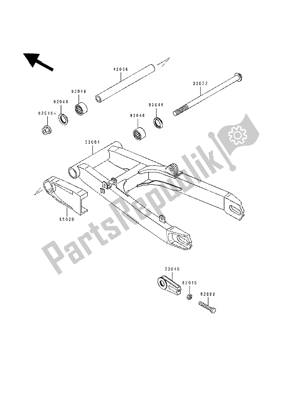 Wszystkie części do Wahacz Kawasaki ZZ R 250 1994