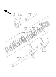 tambour de changement de vitesse et fourchette de changement de vitesse