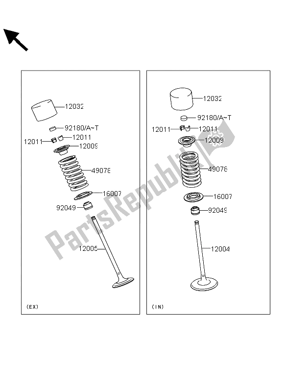 Toutes les pièces pour le Valve (s) du Kawasaki Versys ABS 650 2013