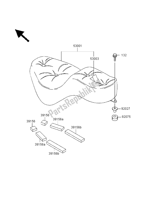 Toutes les pièces pour le Siège du Kawasaki EN 500 2000