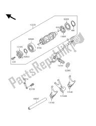 tambour de changement de vitesse et fourchette de changement de vitesse