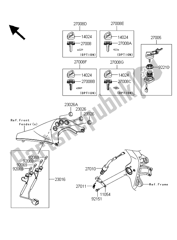 Todas las partes para Switch De Ignición de Kawasaki KFX 450R 2008