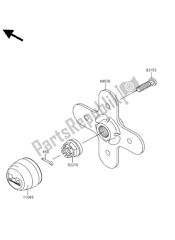 All parts for the Rear Hub of the Kawasaki KVF 750 4X4 2006