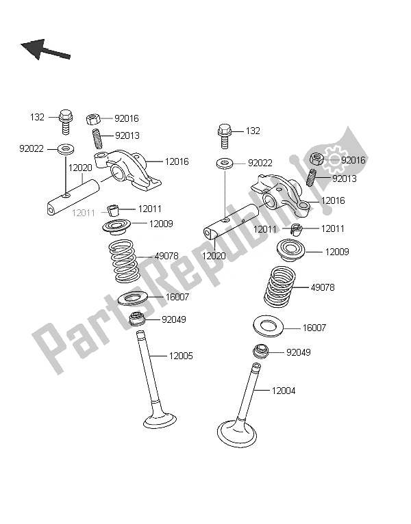 Tutte le parti per il Valvola del Kawasaki Eliminator 125 2005