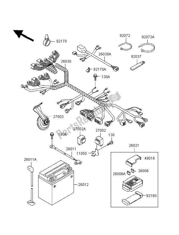 All parts for the Chassis Electrical Equipment of the Kawasaki Ninja ZX 6R 600 1998