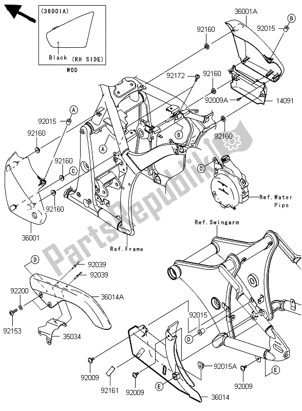 All parts for the Side Covers & Chain Cover of the Kawasaki VN 900 Custom 2012