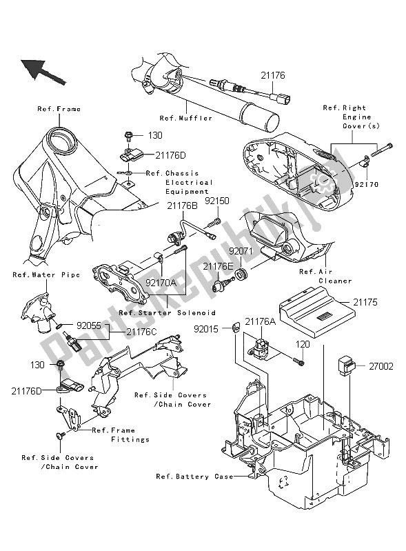 All parts for the Fuel Injection of the Kawasaki VN 2000 2005