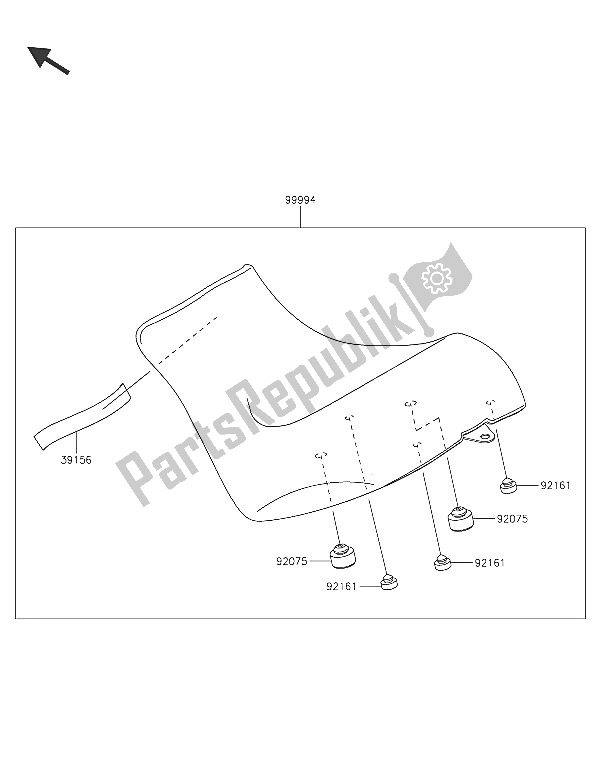 All parts for the Accessory (reduced Reach Seat) of the Kawasaki Vulcan S 650 2016