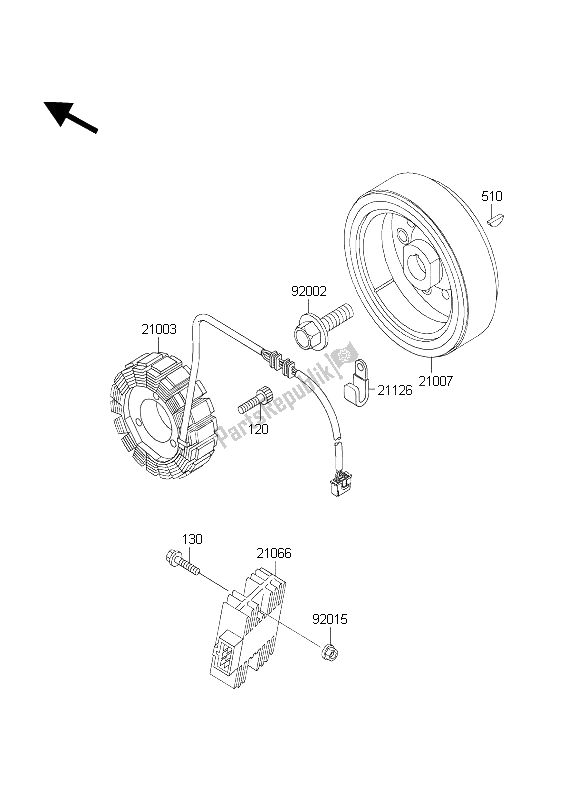 Toutes les pièces pour le Générateur du Kawasaki KLR 650C 2003