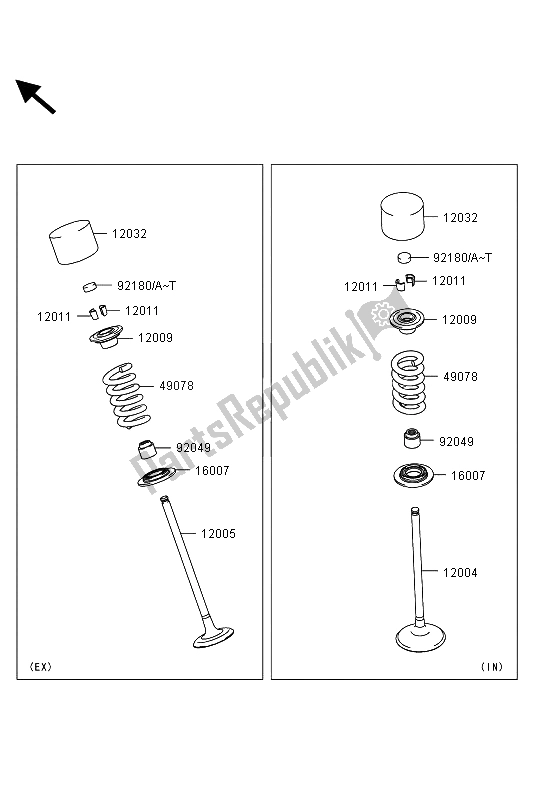 All parts for the Valve(s) of the Kawasaki Z 1000 SX ABS 2013